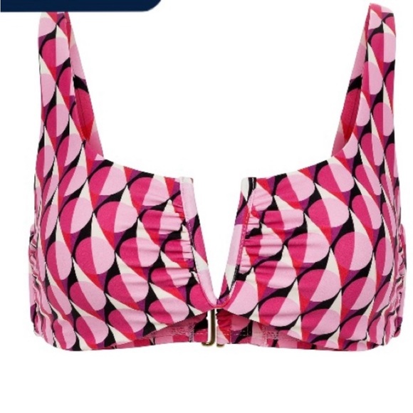 Time and Tru Women's Plus Size Geo Print V- Wire Bikini Top Size 3X (24W-26W) - Picture 4 of 9